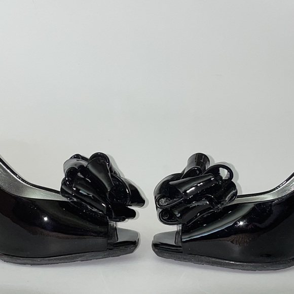 Ron White Signature, black patent (size 38.5), peep-toe with bow detail - Picture 6 of 8